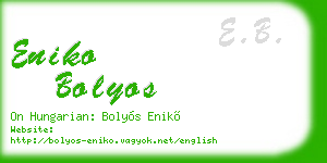 eniko bolyos business card